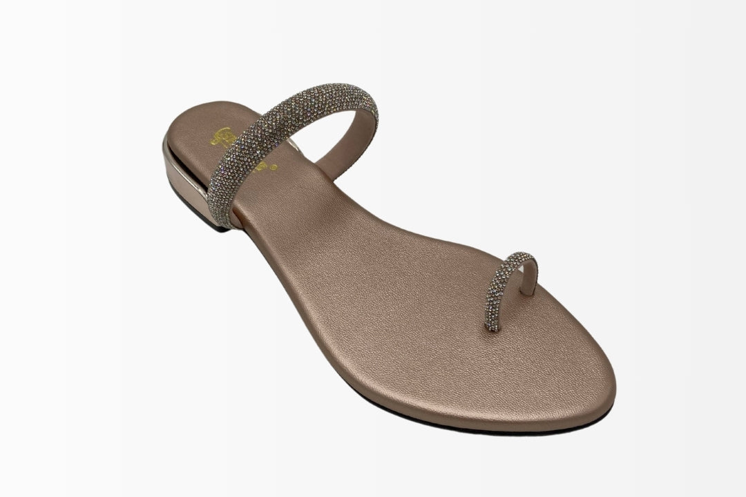 Celeste Crystal Toe-Ring Flats